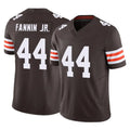 tocy C.Browns #44 Harold Fannin Jr. Player Brown Vapor F.U.S.E. Limited Home Game Stitched Jerseys