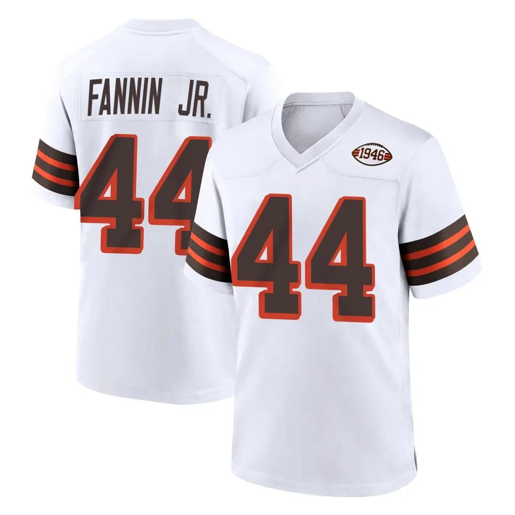 tocy C.Browns #44 Harold Fannin Jr. Player White Alternate Home Game Stitched Jerseys