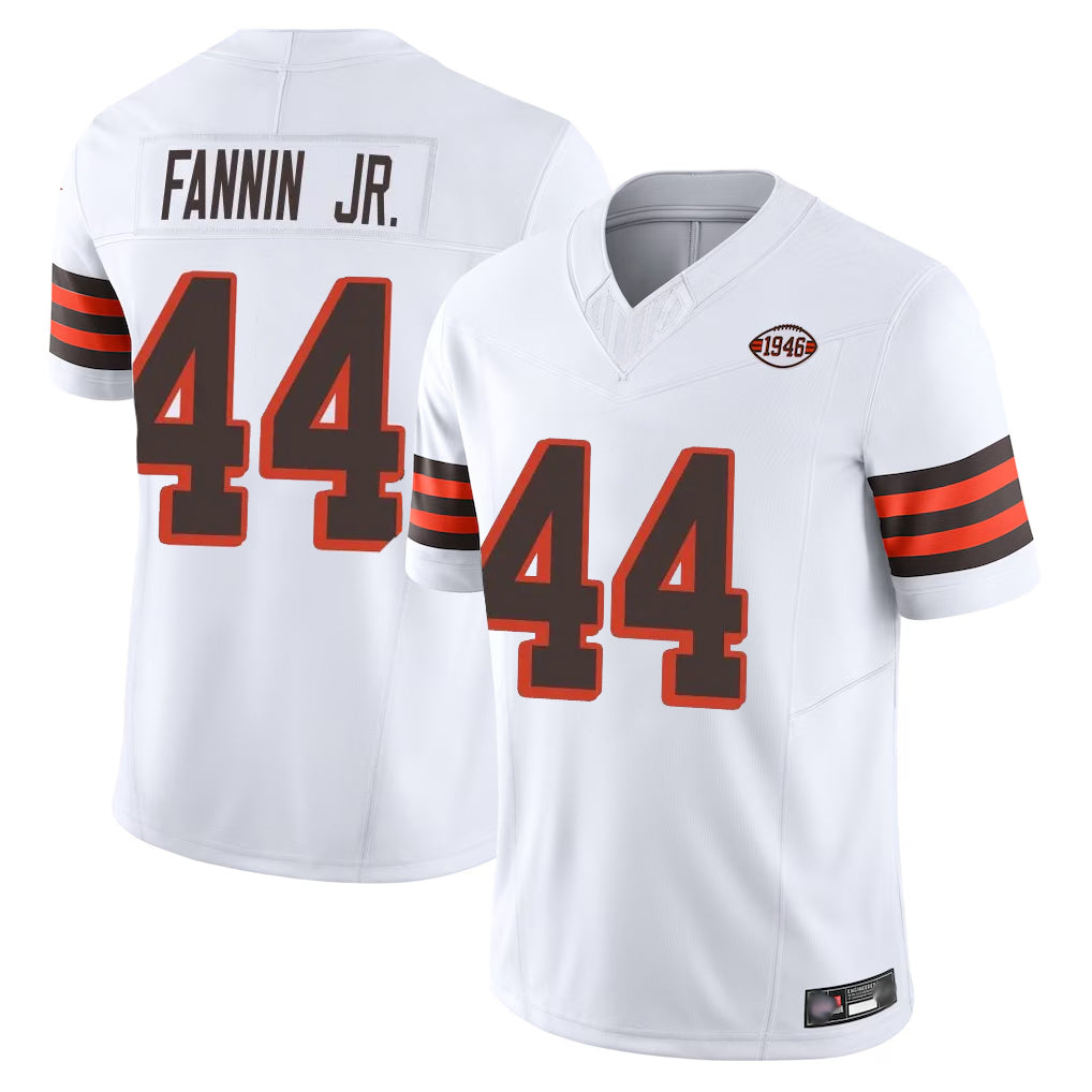 tocy C.Browns #44 Harold Fannin Jr. Player White Limited Vapor F.U.S.E. Alternate Game Stitched Jerseys