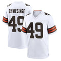 tocy C.Browns #49 Carson Schwesinger Player White Home Game Stitched Jerseys