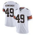 tocy C.Browns #49 Carson Schwesinger Player White Vapor Untouchable Limited Home Game Stitched Jerseys
