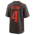 tocy C.Browns #4 Deshaun Watson Brown Alternate Game Stitched Jerseys