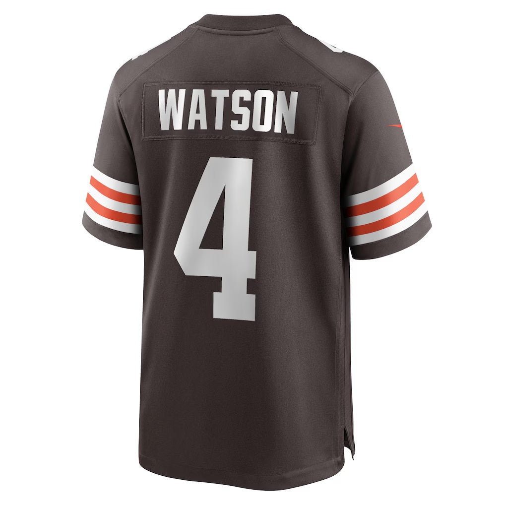 tocy C.Browns #4 Deshaun Watson Brown Game Stitched Jerseys