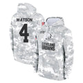 tocy C.Browns #4 Deshaun Watson Player Arctic Camo Salute to Service Hoodies Limited Game Stitched Jerseys