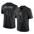 tocy C.Browns #4 Deshaun Watson Player Black Reflective Home Game Stitched Jerseys