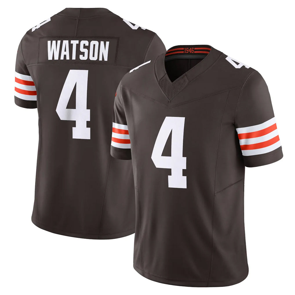 tocy C.Browns #4 Deshaun Watson Player Brown Vapor F.U.S.E. Limited Home Game Stitched Jerseys
