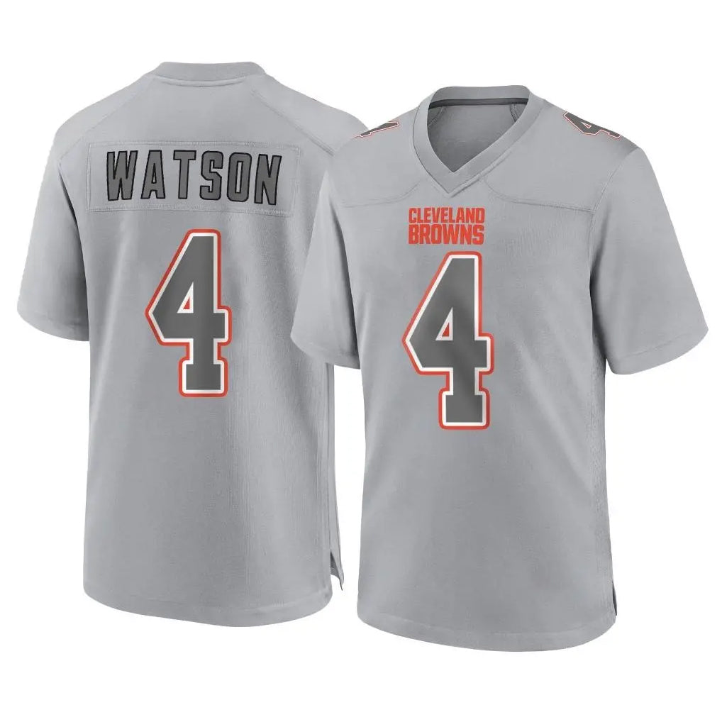 tocy C.Browns #4 Deshaun Watson Player Gray Atmosphere Fashion Game Stitched Jerseys