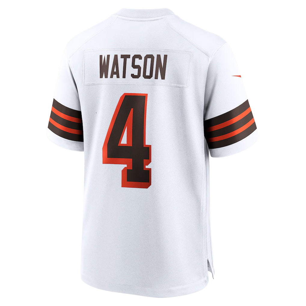 tocy C.Browns #4 Deshaun Watson White Alternate Game Stitched Jerseys