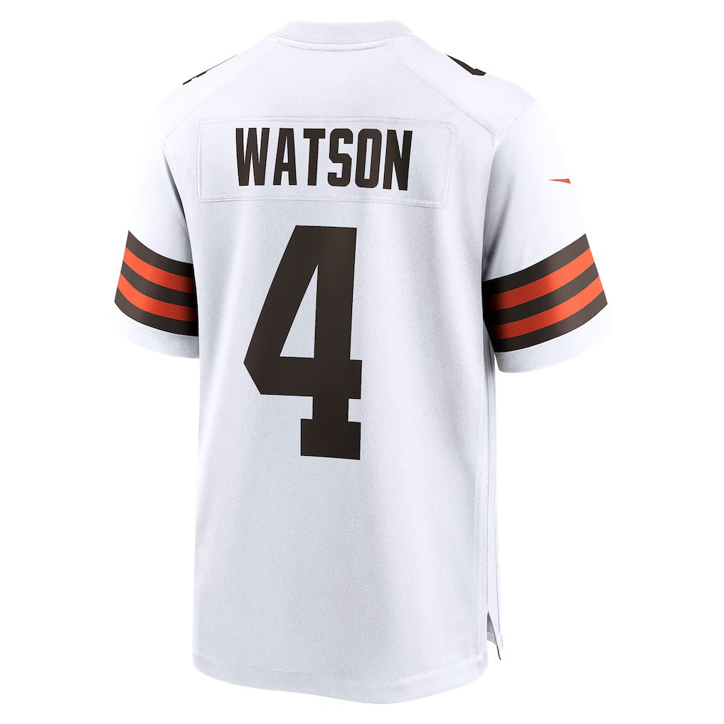 tocy C.Browns #4 Deshaun Watson White Game Stitched Jerseys