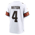 tocy C.Browns #4 Deshaun Watson White Game Stitched Jerseys