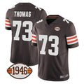 tocy C.Browns #73 Joe Thomas Player Brown Vapor F.U.S.E. Limited Home Game Stitched Jerseys
