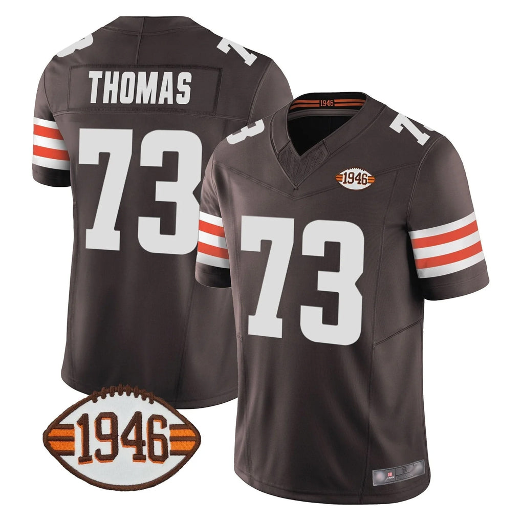 tocy C.Browns #73 Joe Thomas Player Brown Vapor F.U.S.E. Limited Home Game Stitched Jerseys