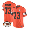 tocy C.Browns #73 Joe Thomas Player Orange Alternate Limited Home Game Stitched Jerseys