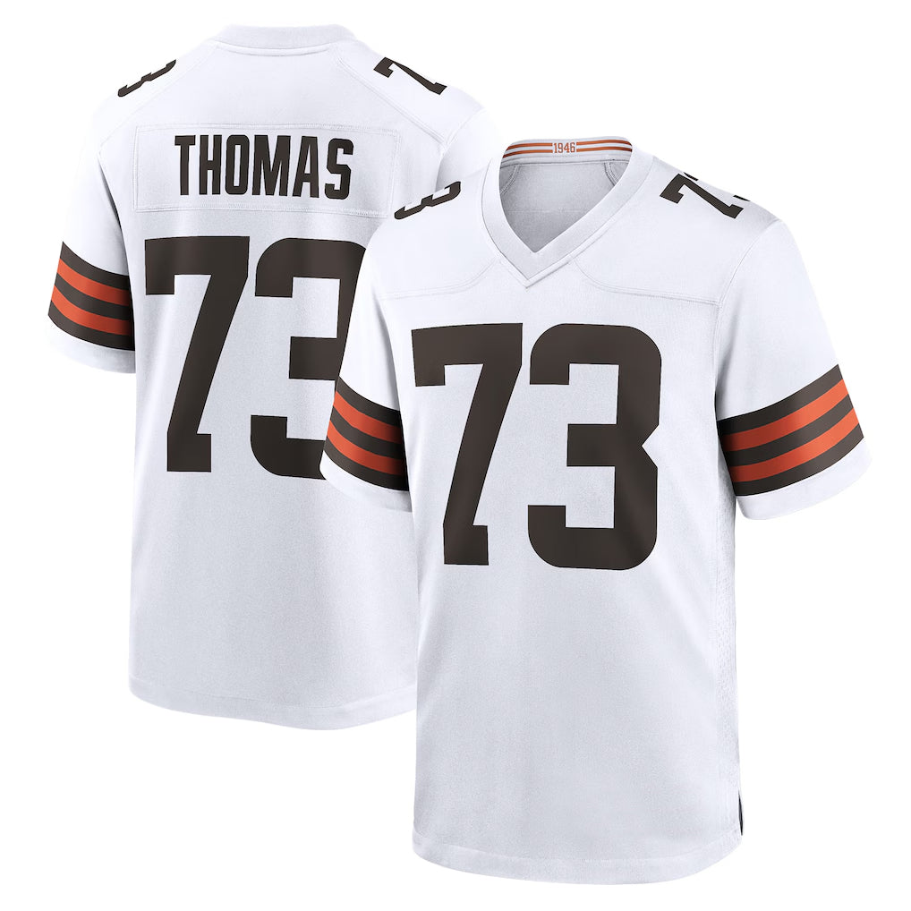 tocy C.Browns #73 Joe Thomas Player White Home Game Stitched Jerseys