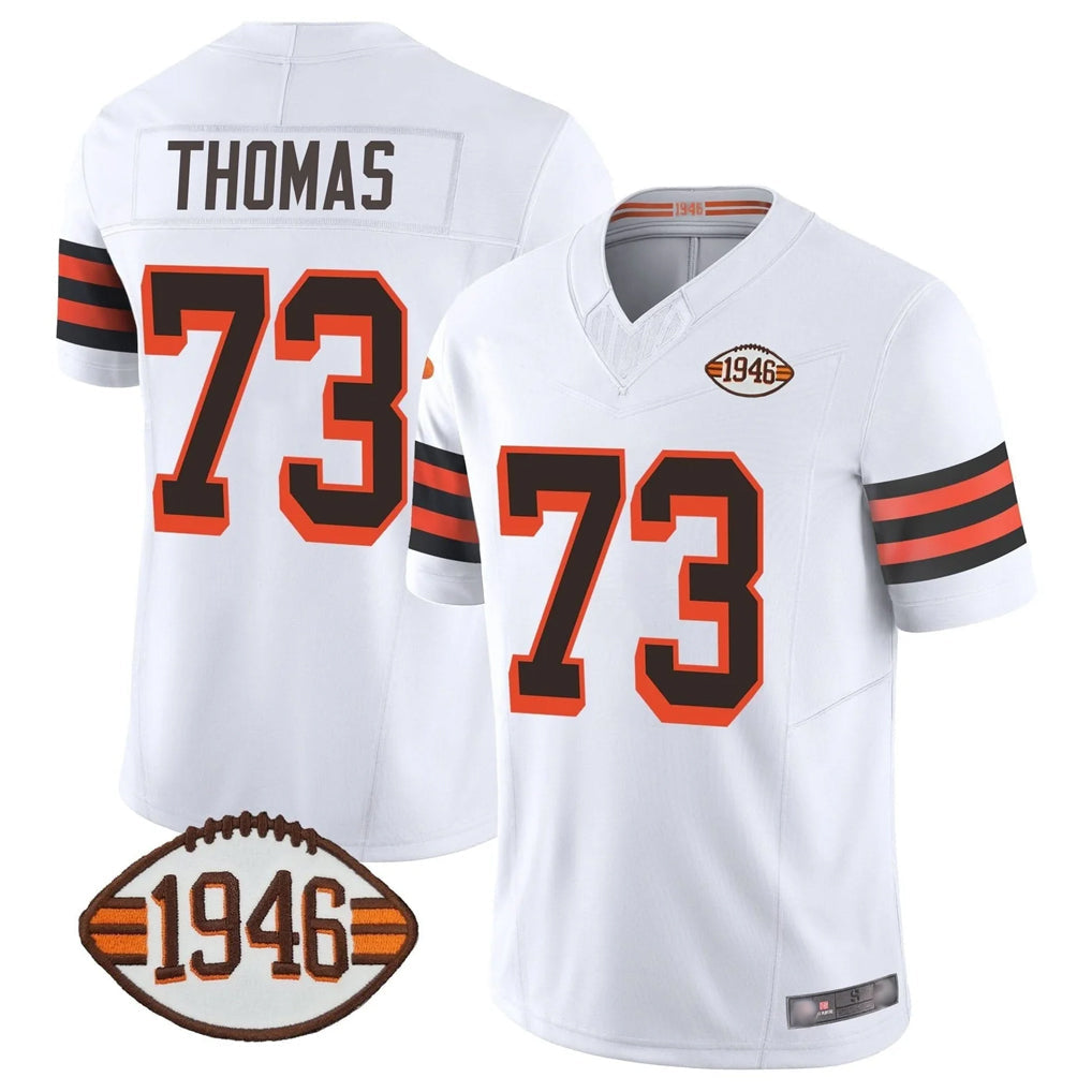 tocy C.Browns #73 Joe Thomas Player White Limited Vapor F.U.S.E. Alternate Game Stitched Jerseys