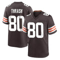 tocy C.Browns #80 Jamari Thrash Player Brown Home Game Stitched Jerseys