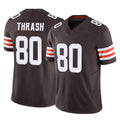 tocy C.Browns #80 Jamari Thrash Player Brown Vapor F.U.S.E. Limited Home Game Stitched Jerseys