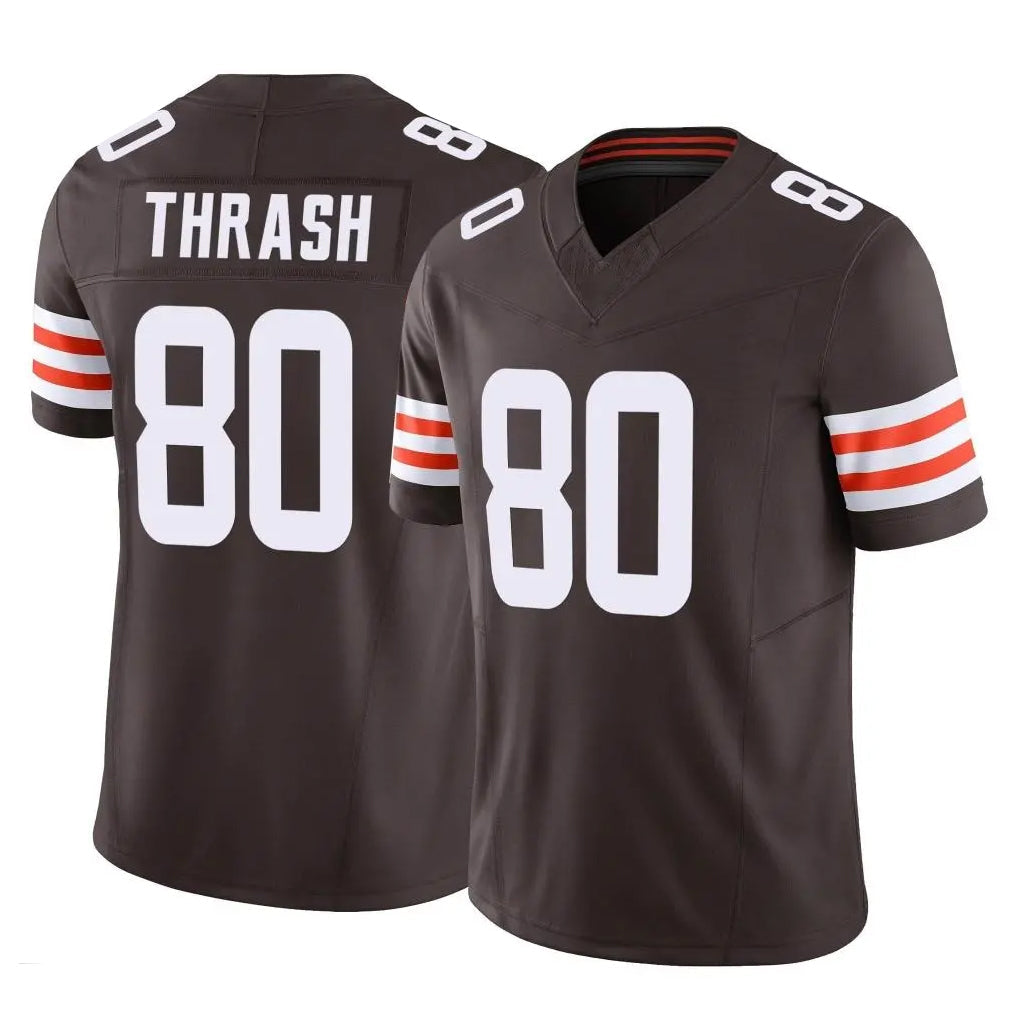 tocy C.Browns #80 Jamari Thrash Player Brown Vapor F.U.S.E. Limited Home Game Stitched Jerseys