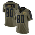 tocy C.Browns #80 Jamari Thrash Player Olive Salute to Service Limited Home Game Stitched Jerseys