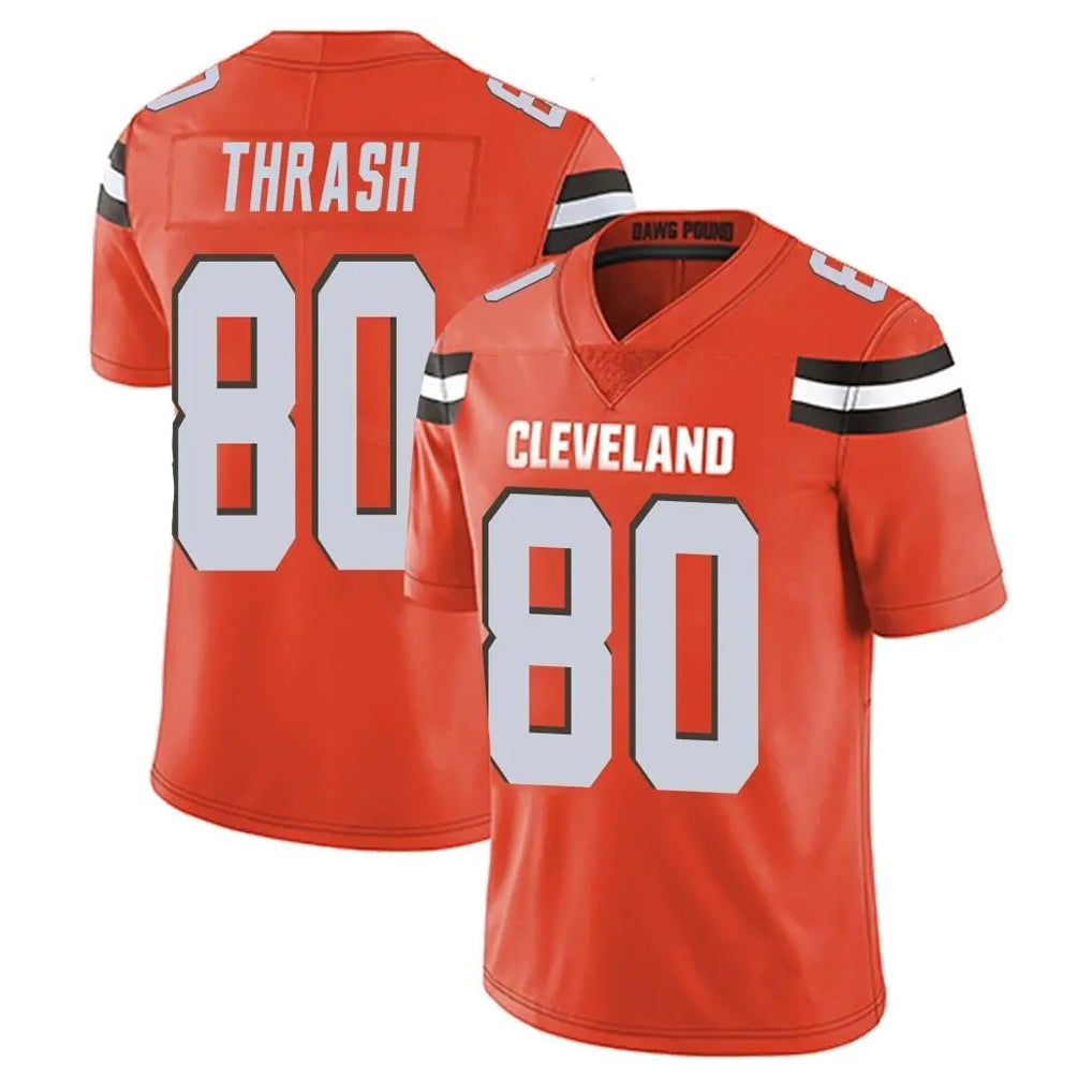 tocy C.Browns #80 Jamari Thrash Player Orange Alternate Vapor Untouchable Limited Home Game Stitched Jerseys
