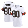 tocy C.Browns #80 Jamari Thrash Player White Home Game Stitched Jerseys