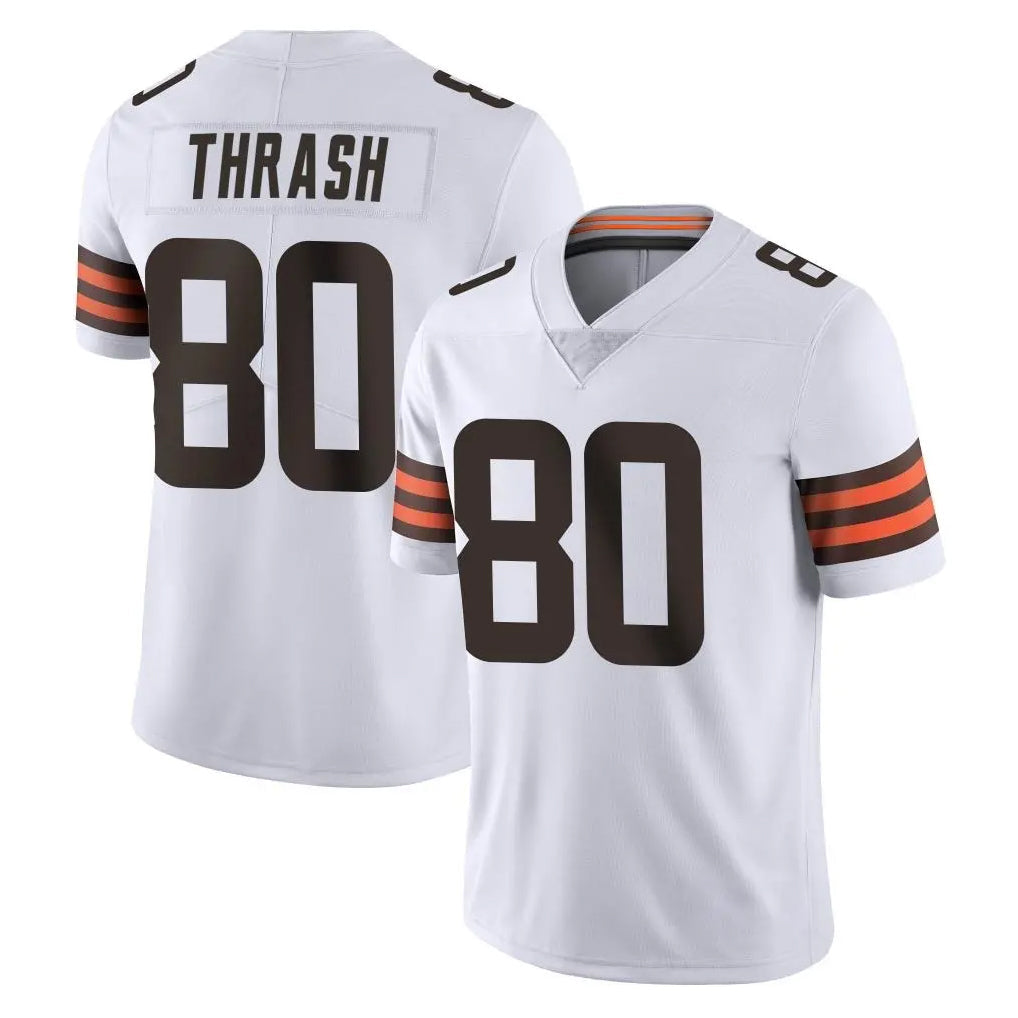 tocy C.Browns #80 Jamari Thrash Player White Vapor Untouchable Limited Home Game Stitched Jerseys