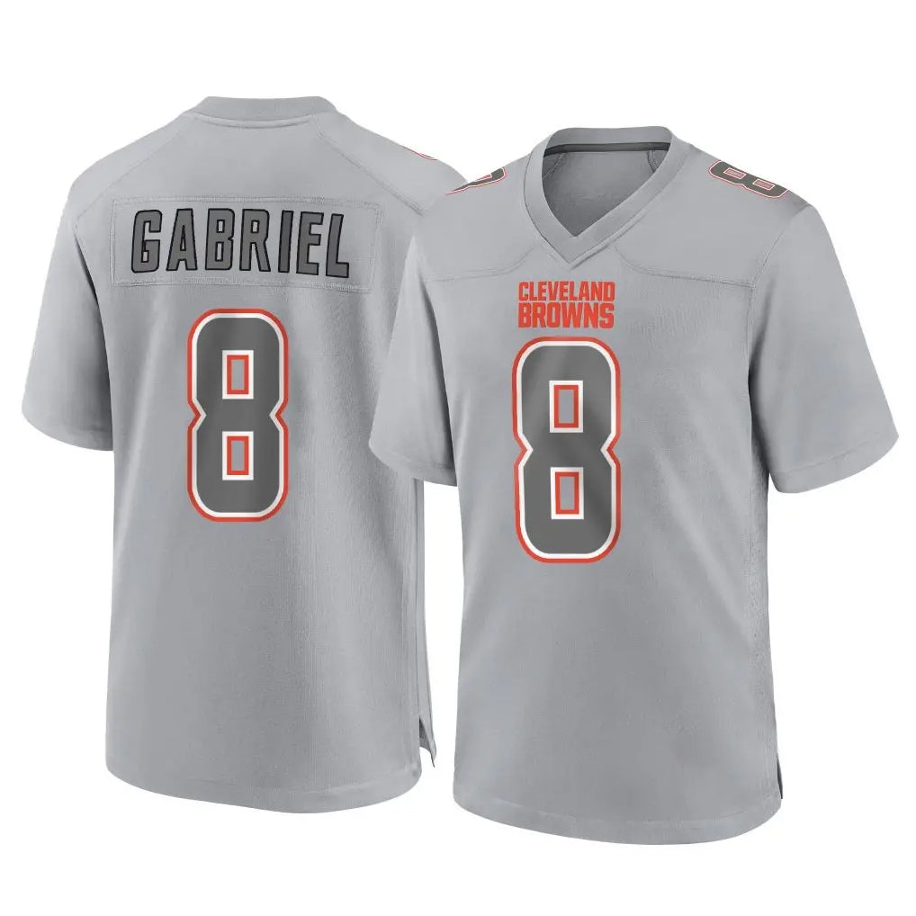 tocy C.Browns #8 Dillon Gabriel Player Gray Atmosphere Fashion Game Stitched Jerseys