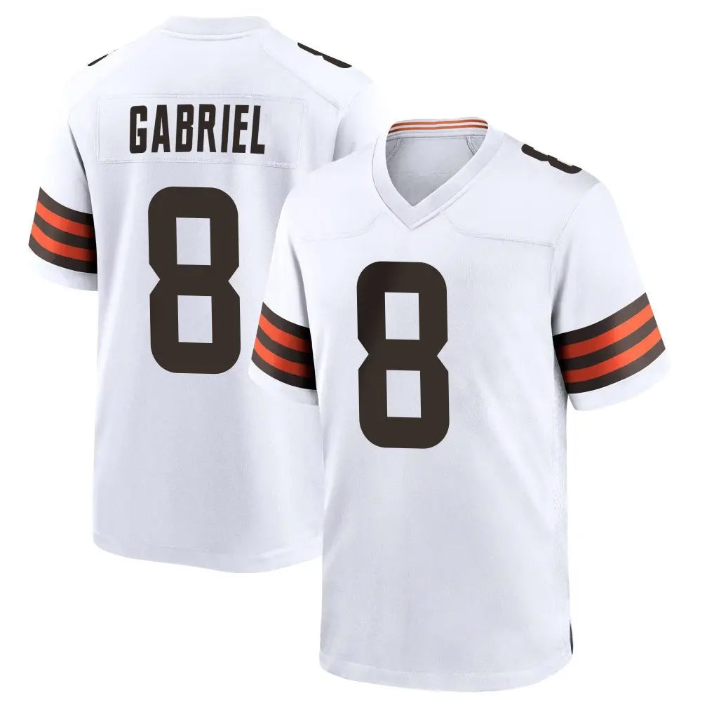 tocy C.Browns #8 Dillon Gabriel Player White Home Game Stitched Jerseys
