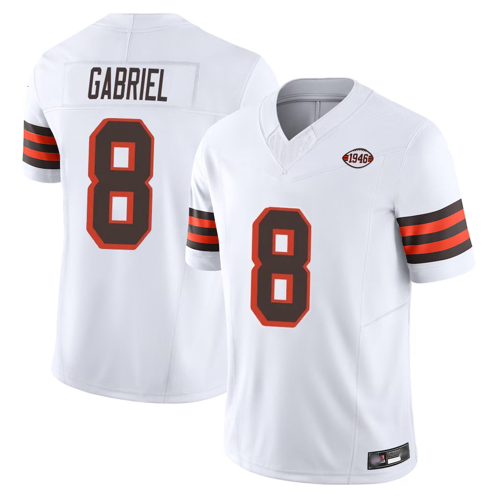 tocy C.Browns #8 Dillon Gabriel Player White Limited Vapor F.U.S.E. Alternate Game Stitched Jerseys