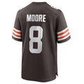 tocy C.Browns #8 Elijah Moore Brown Game Retired Player Jersey American Stitched Jersey