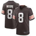 tocy C.Browns #8 Elijah Moore Brown Game Retired Player Jersey American Stitched Jerseys