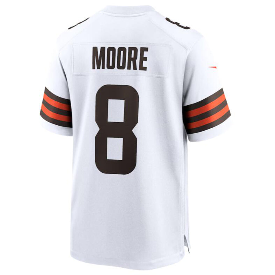 tocy C.Browns #8 Elijah Moore White Game Retired Player Jersey American Stitched Jersey