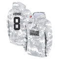 tocy C.Browns #8 Jared Verse Player Arctic Camo Salute to Service Hoodies Limited Game Stitched Jerseys