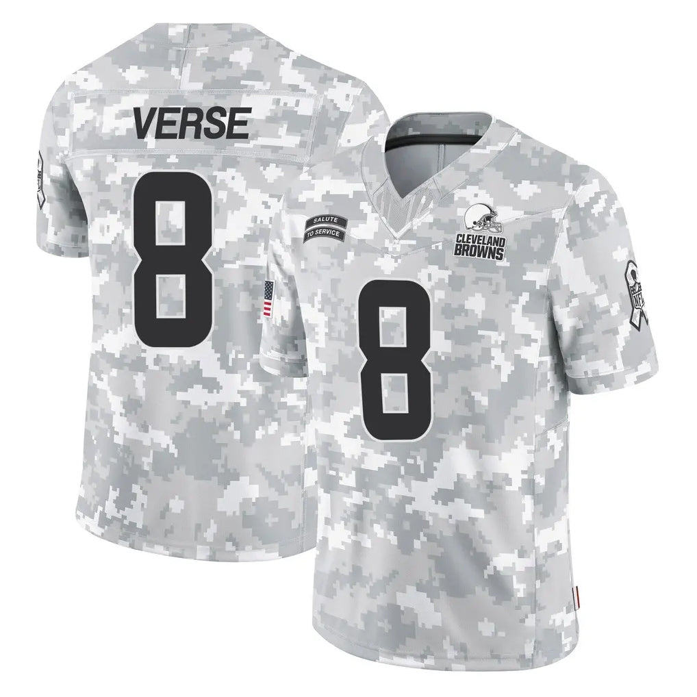 tocy C.Browns #8 Jared Verse Player Arctic Camo Salute to Service Limited Home Game Stitched Jerseys