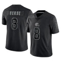 tocy C.Browns #8 Jared Verse Player Black Reflective Home Game Stitched Jerseys