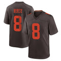 tocy C.Browns #8 Jared Verse Player Brown Alternate Home Game Stitched Jerseys