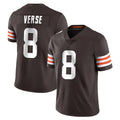 tocy C.Browns #8 Jared Verse Player Brown Color Vapor Untouchable Limited Home Game Stitched Jerseys