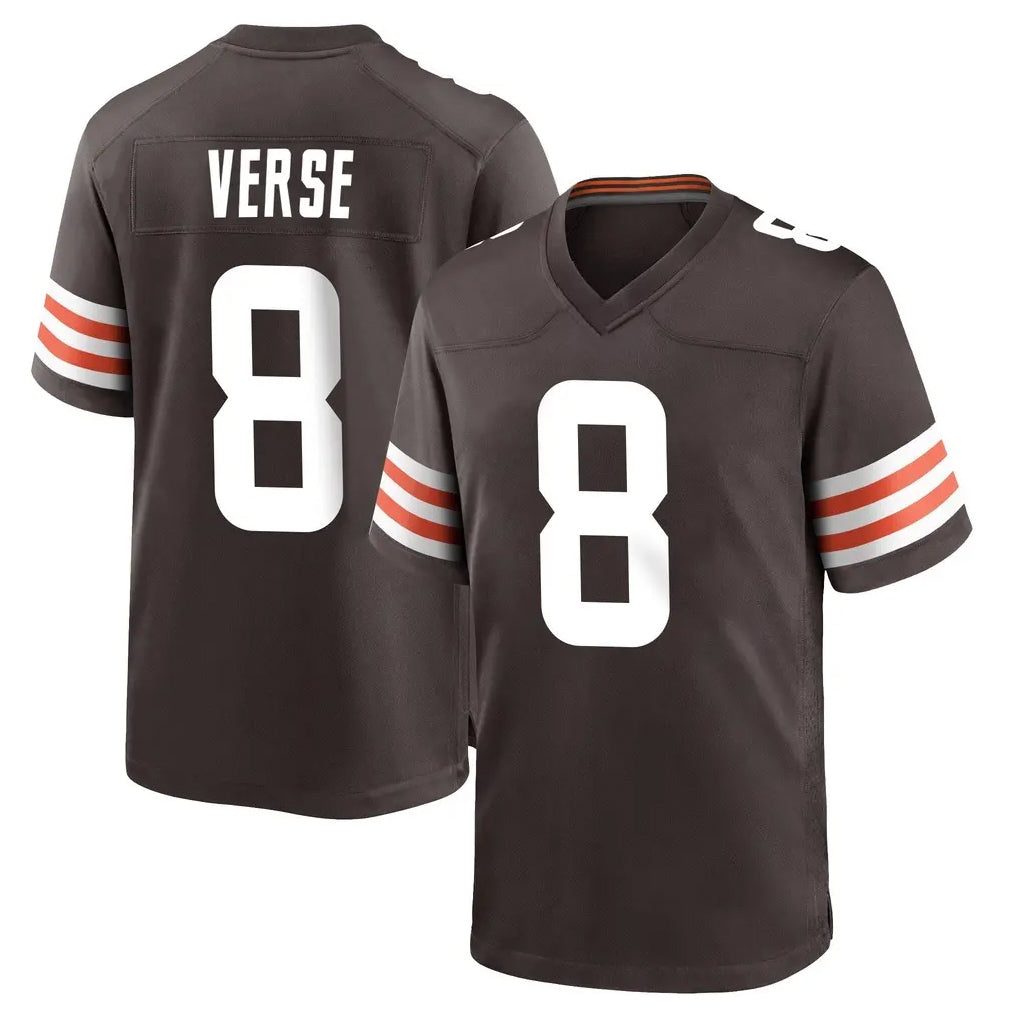 tocy C.Browns #8 Jared Verse Player Brown Home Game Stitched Jerseys