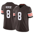 tocy C.Browns #8 Jared Verse Player Brown Vapor F.U.S.E. Limited Home Game Stitched Jerseys