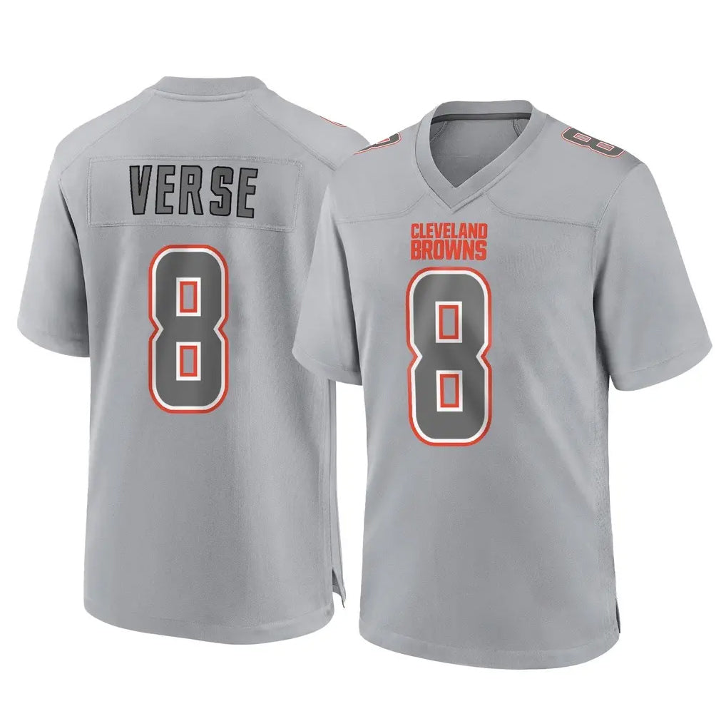 tocy C.Browns #8 Jared Verse Player Gray Atmosphere Fashion Game Stitched Jerseys
