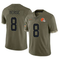 tocy C.Browns #8 Jared Verse Player Olive Salute to Service Limited Game Stitched Jerseys