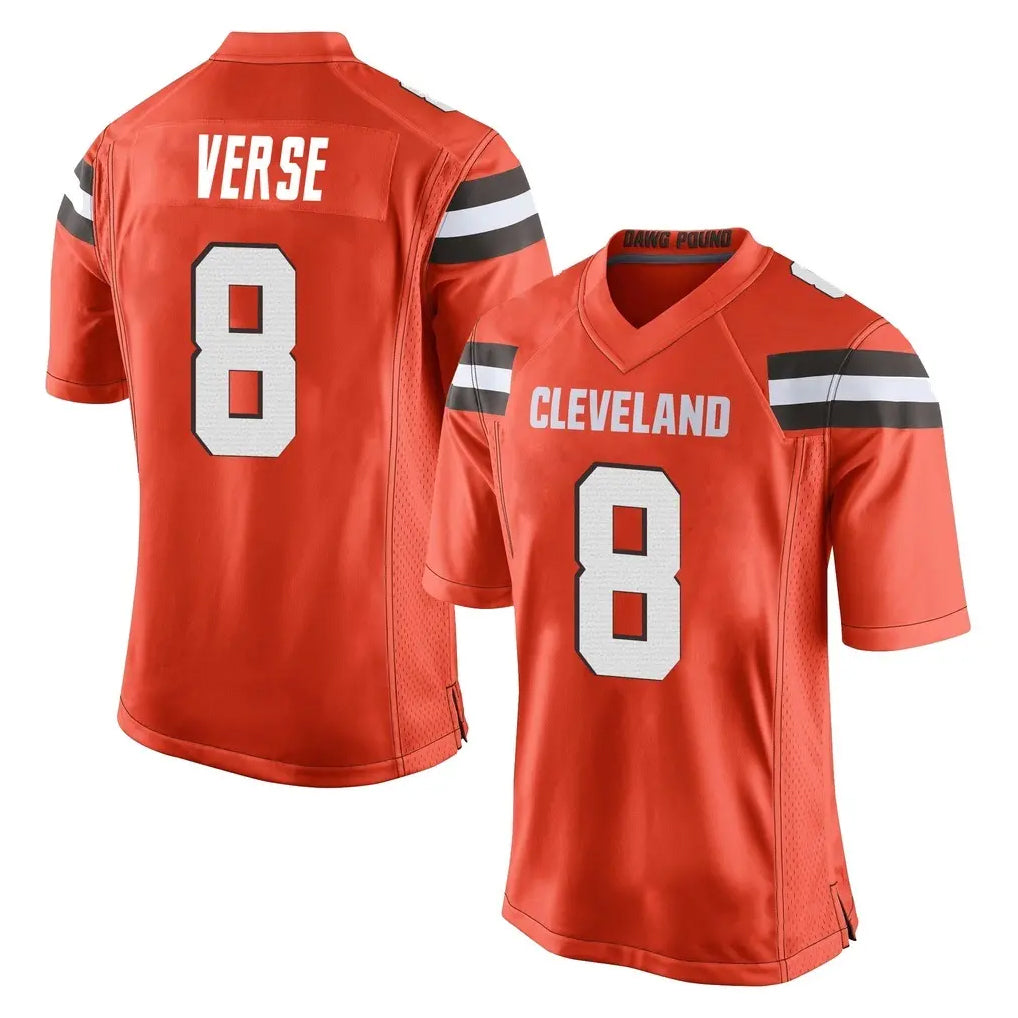 tocy C.Browns #8 Jared Verse Player Orange Home Game Stitched Jerseys