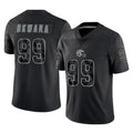 tocy C.Browns #99 Julian Okwara Player Black Reflective Home Game Stitched Jerseys