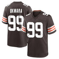 tocy C.Browns #99 Julian Okwara Player Brown Home Game Stitched Jerseys