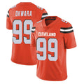 tocy C.Browns #99 Julian Okwara Player Orange Alternate Vapor Untouchable Limited Home Game Stitched Jerseys