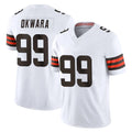 tocy C.Browns #99 Julian Okwara Player White Vapor F.U.S.E. Limited Home Game Stitched Jerseys