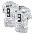 tocy C.Browns #9 Grant Delpit Player Arctic Camo Salute to Service Limited Home Game Stitched Jerseys