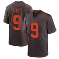 tocy C.Browns #9 Grant Delpit Player Brown Alternate Home Game Stitched Jerseys