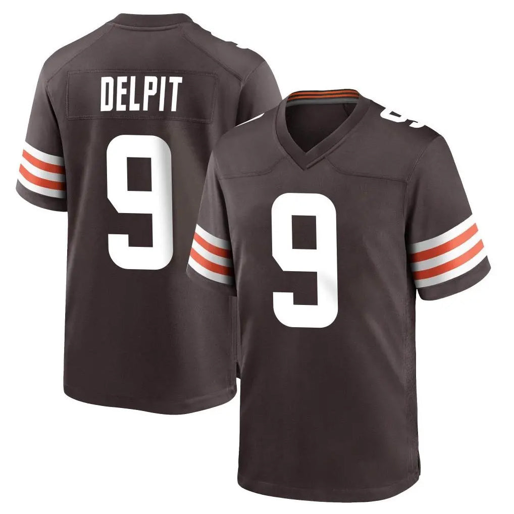 tocy C.Browns #9 Grant Delpit Player Brown Home Game Stitched Jerseys