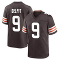 tocy C.Browns #9 Grant Delpit Player Brown Home Game Stitched Jerseys